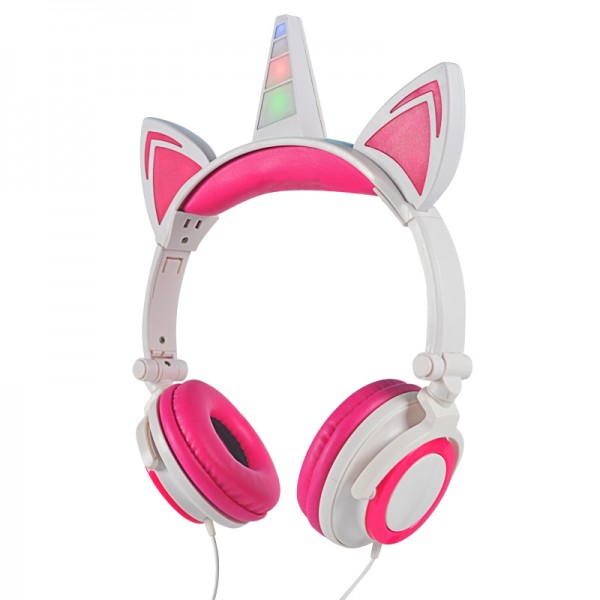 Headphone With Microphone Girls Music Stereo 3.5mm Earphone Kids Gift kids cat ear headphones