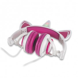 Headphone With Microphone Girls Music Stereo 3.5mm Earphone Kids Gift kids cat ear headphones